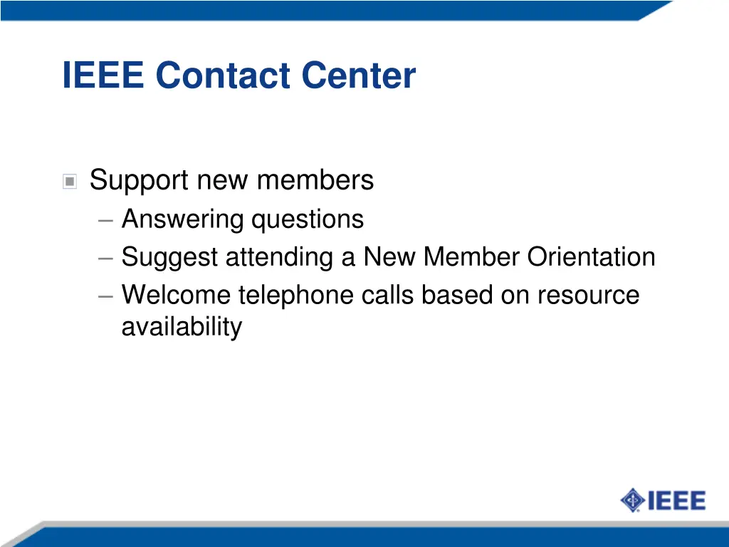 ieee contact center