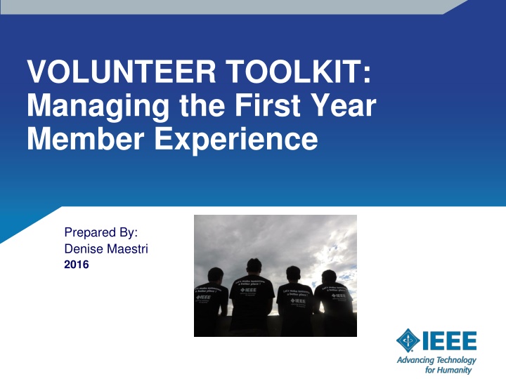 volunteer toolkit managing the first year member