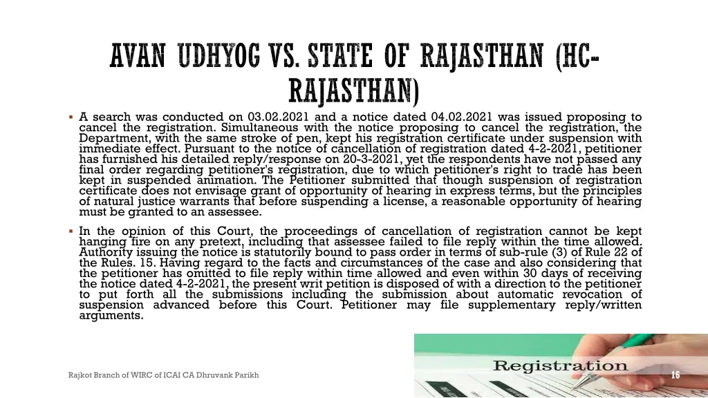 avan udhyog vs state of rajasthan hc rajasthan