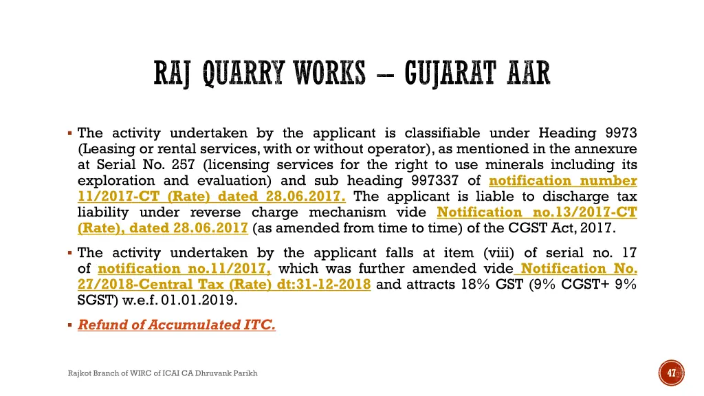 raj quarry works gujarat aar