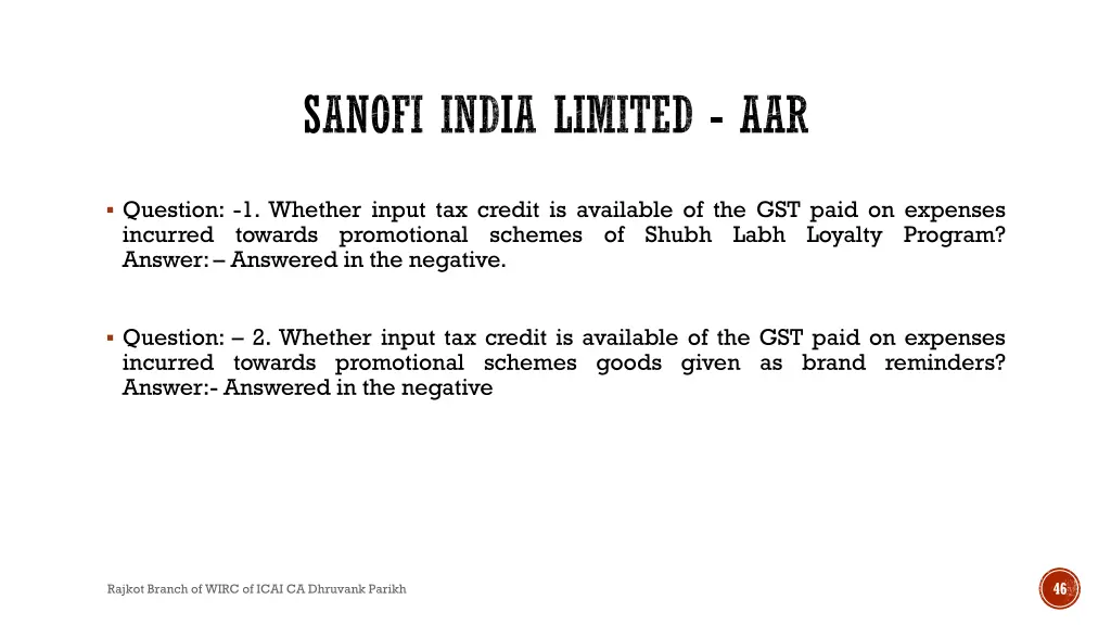 sanofi india limited aar