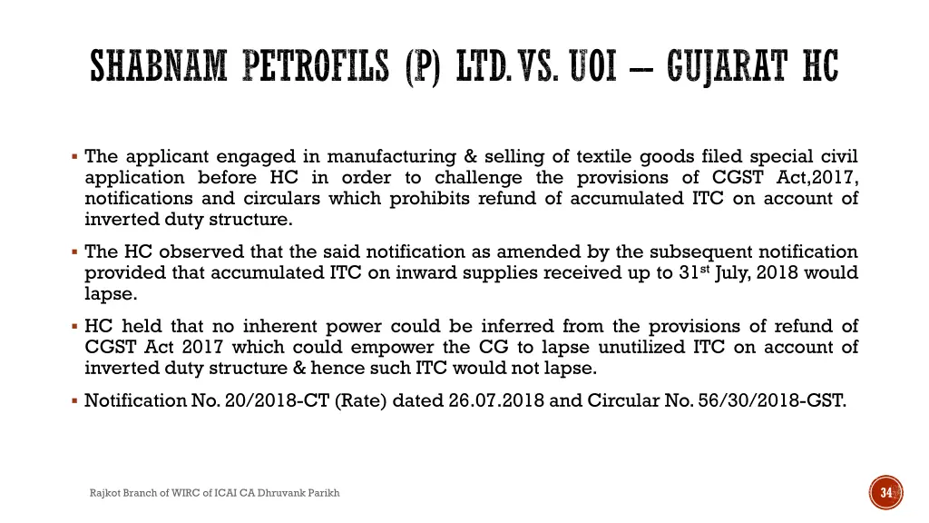 shabnam petrofils p ltd vs uoi gujarat hc