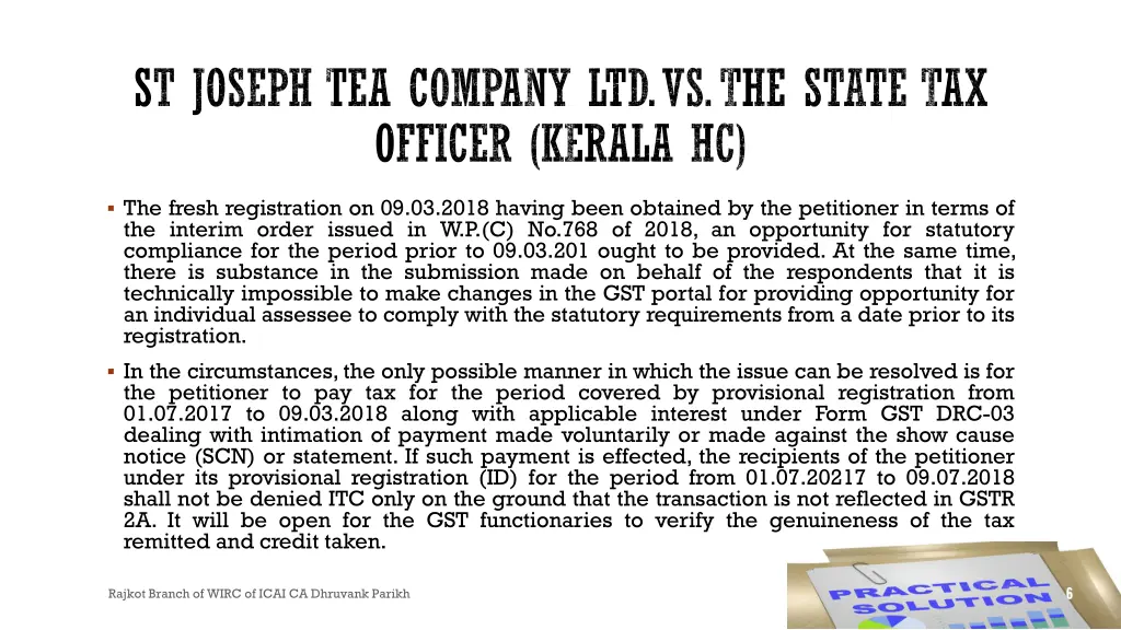 st joseph tea company ltd vs the state