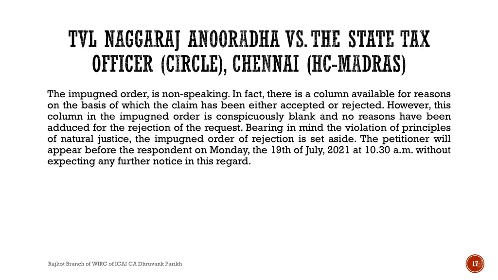 tvl naggaraj anooradha vs the state tax officer