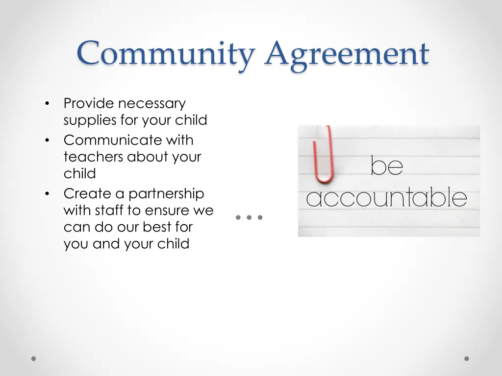 community agreement