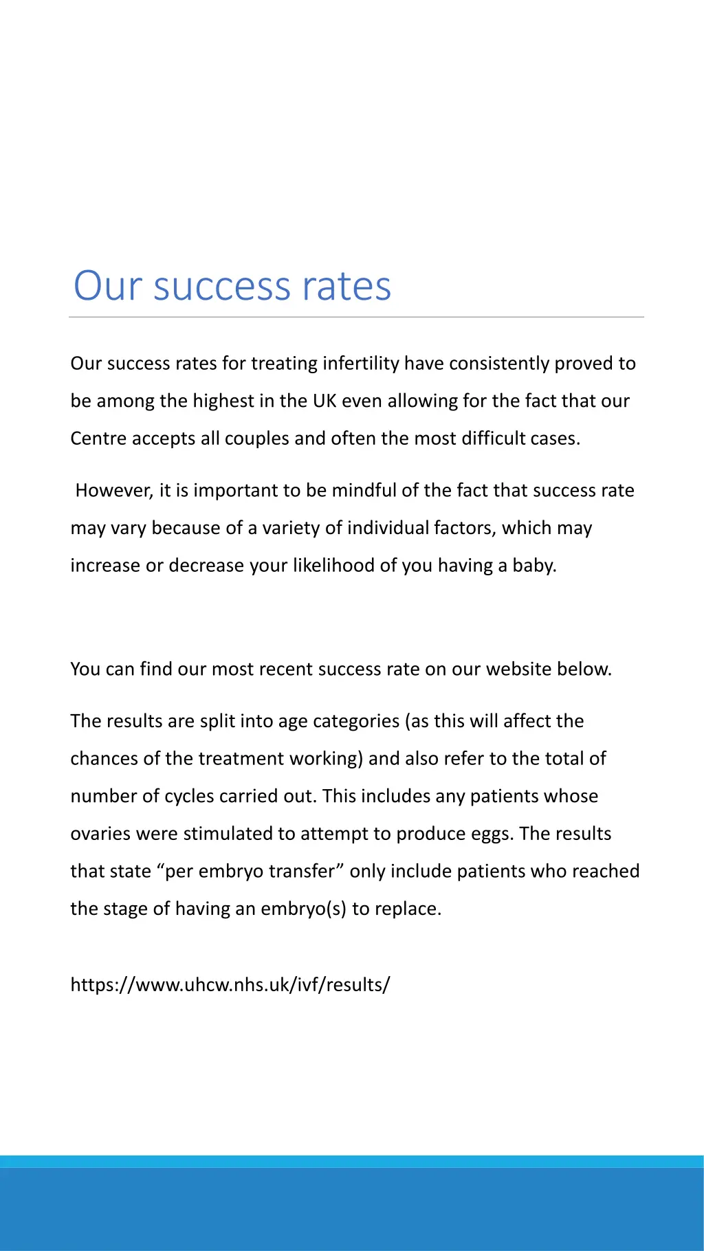 our success rates