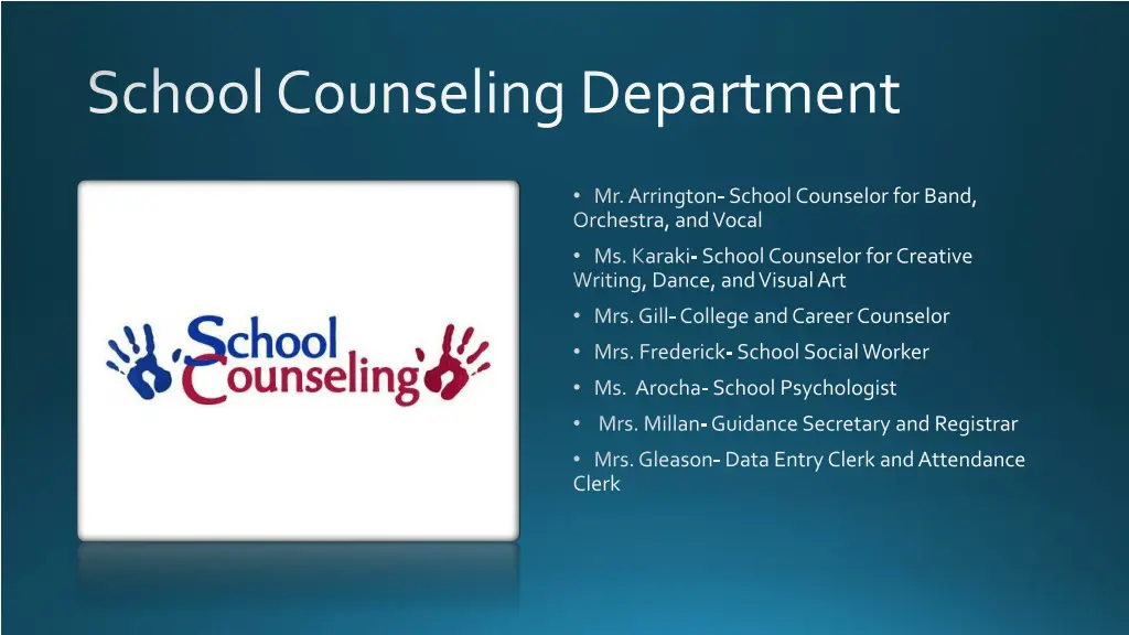 school counseling department