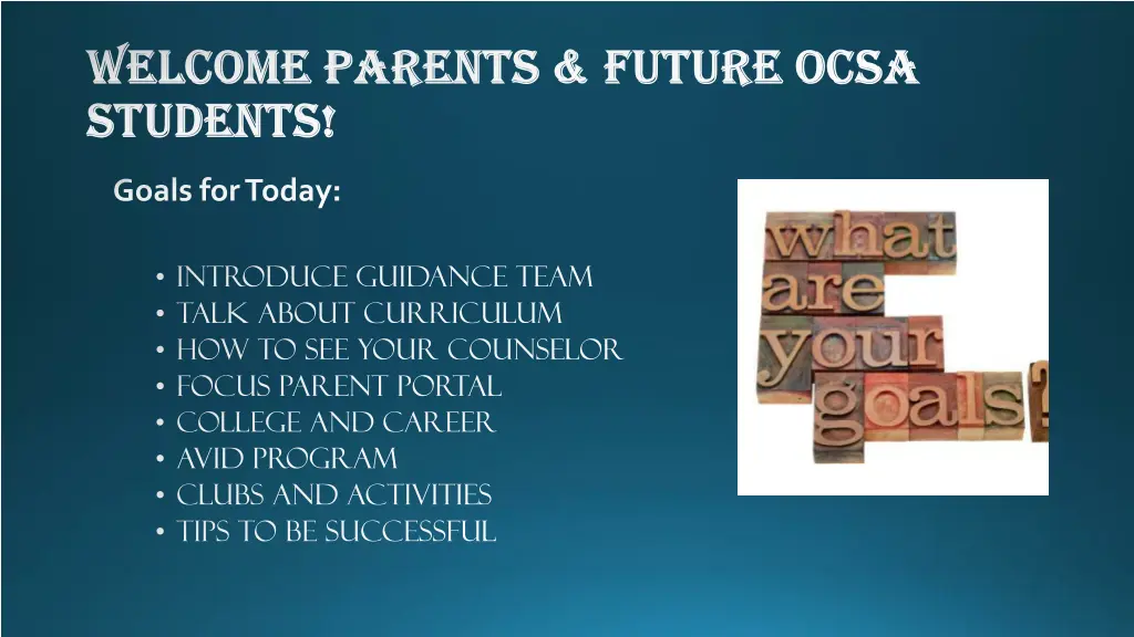 welcome parents future ocsa welcome parents