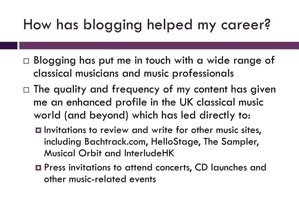 how has blogging helped my career