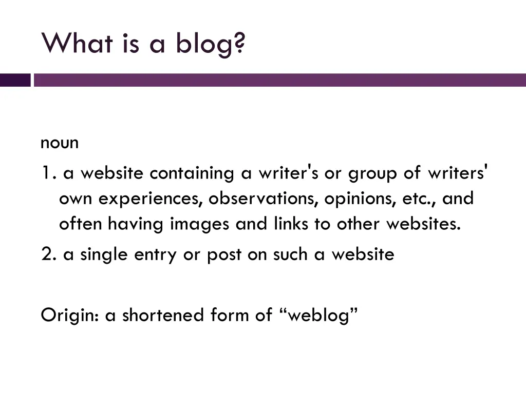 what is a blog