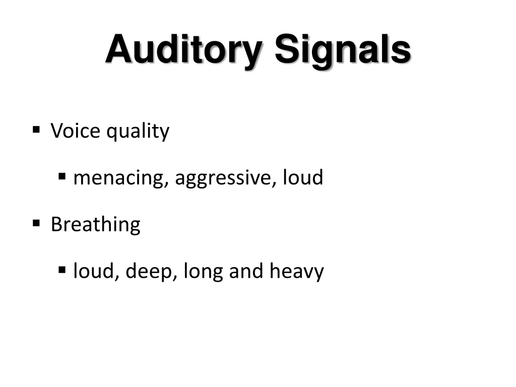 auditory signals 1