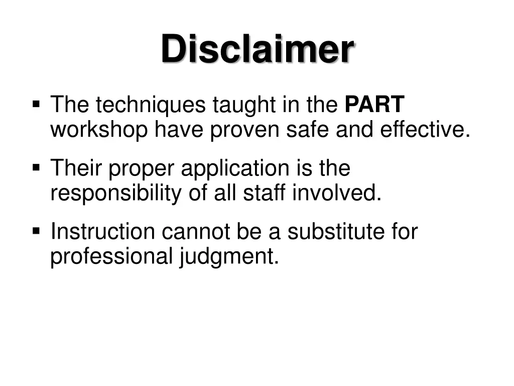 disclaimer