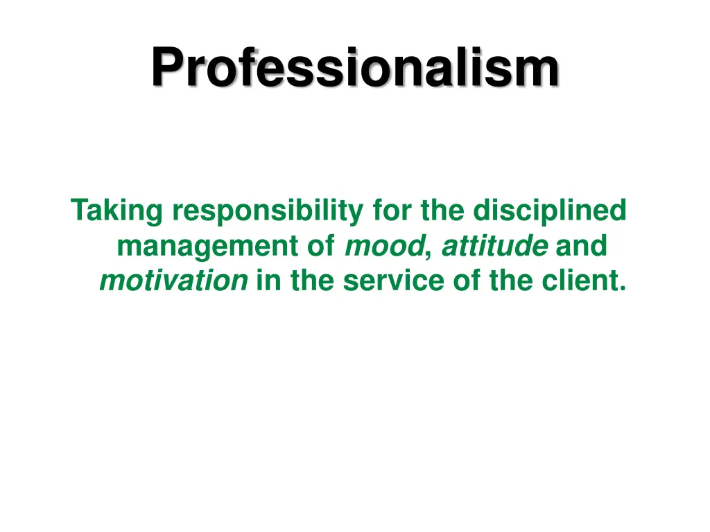 professionalism 1