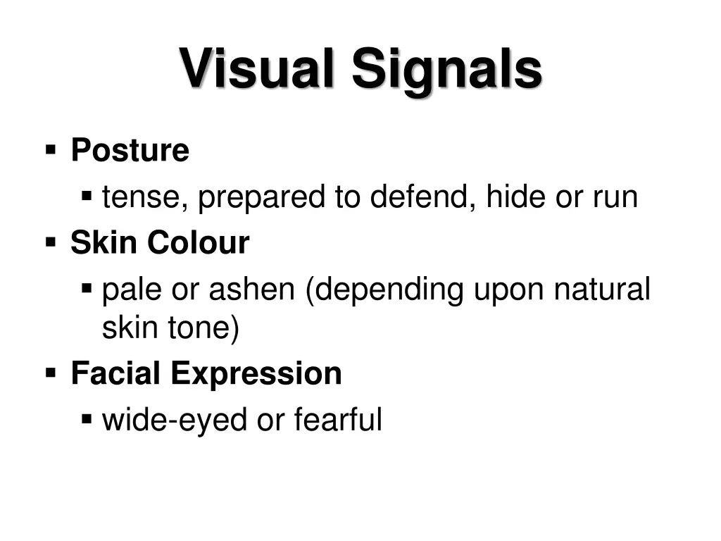 visual signals