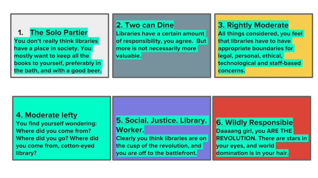 2 two can dine libraries have a certain amount