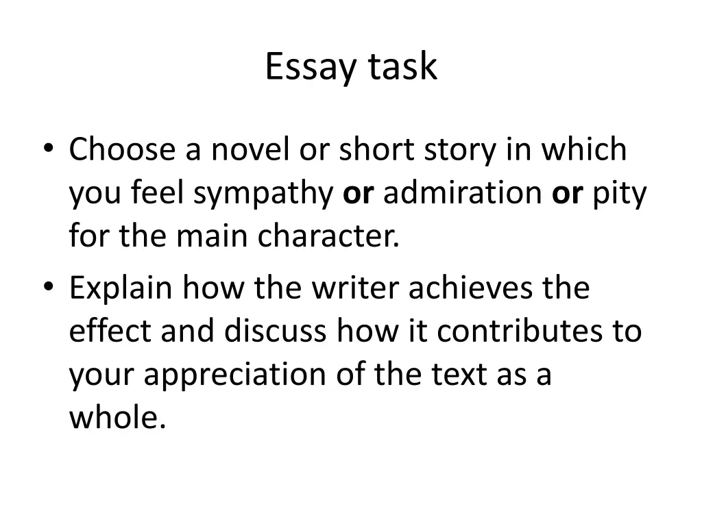 essay task