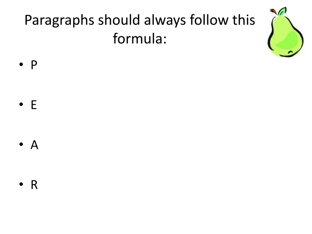 paragraphs should always follow this formula