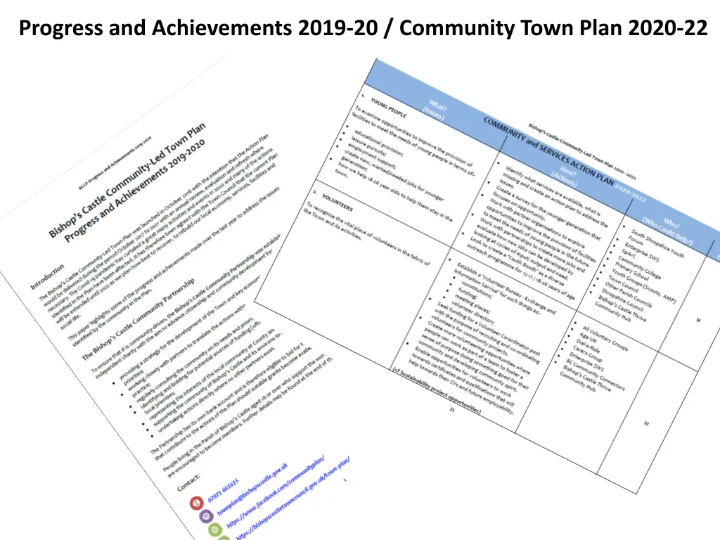 progress and achievements 2019 20 community town