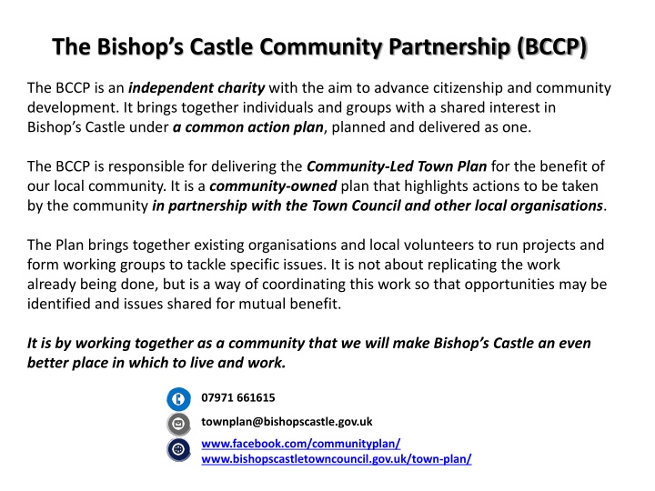 the bishop s castle community partnership bccp