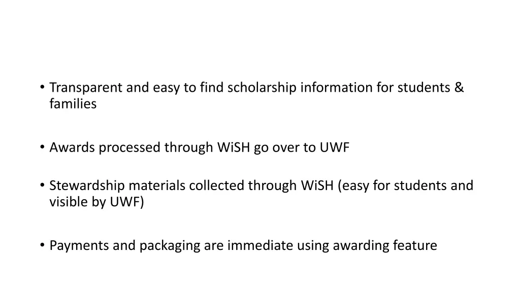 transparent and easy to find scholarship