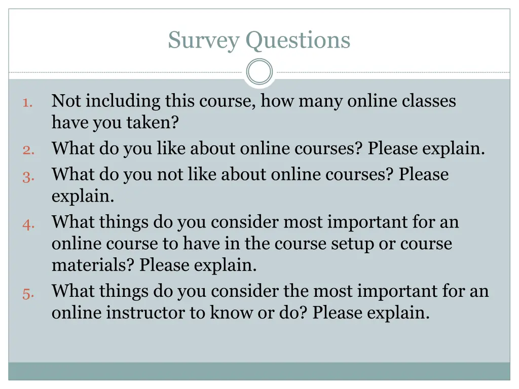 survey questions