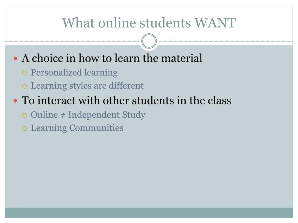 what online students want 1