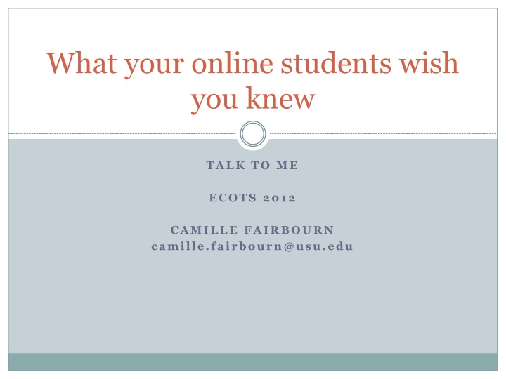 what your online students wish you knew