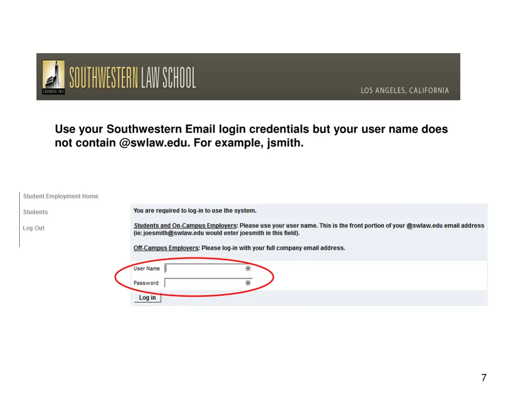 use your southwestern email login credentials