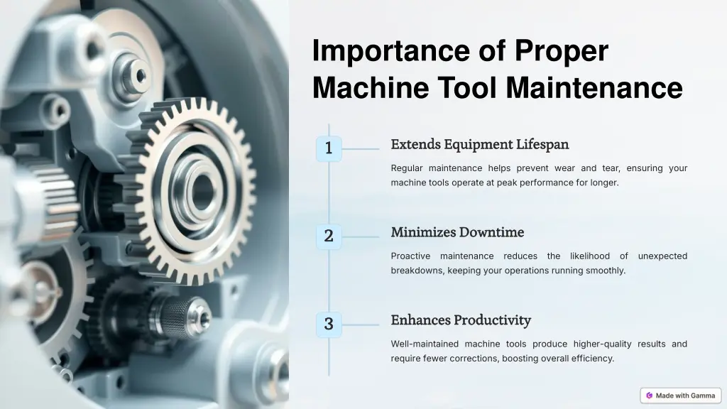 importance of proper machine tool maintenance