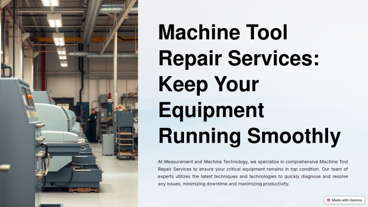 machine tool repair services keep your equipment