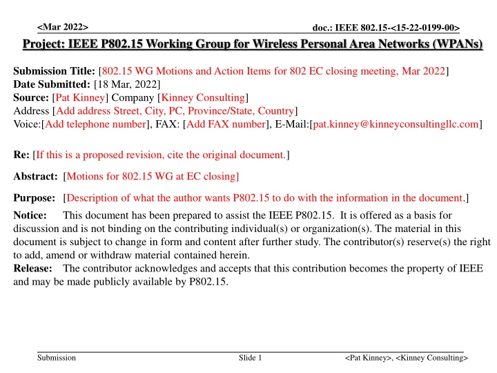 mar 2022 project ieee p802 15 working group