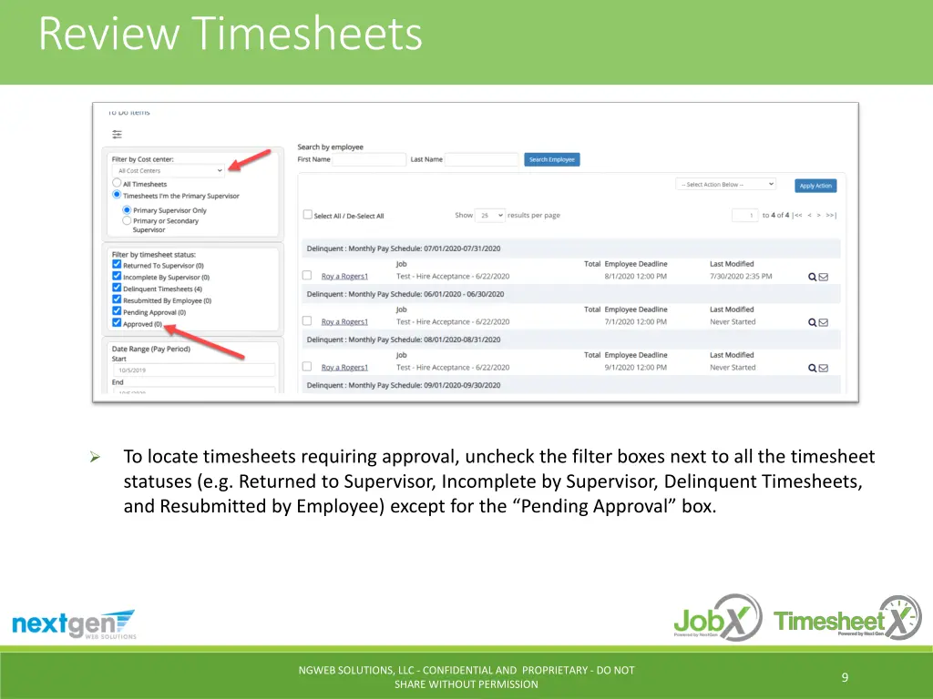 review timesheets 1