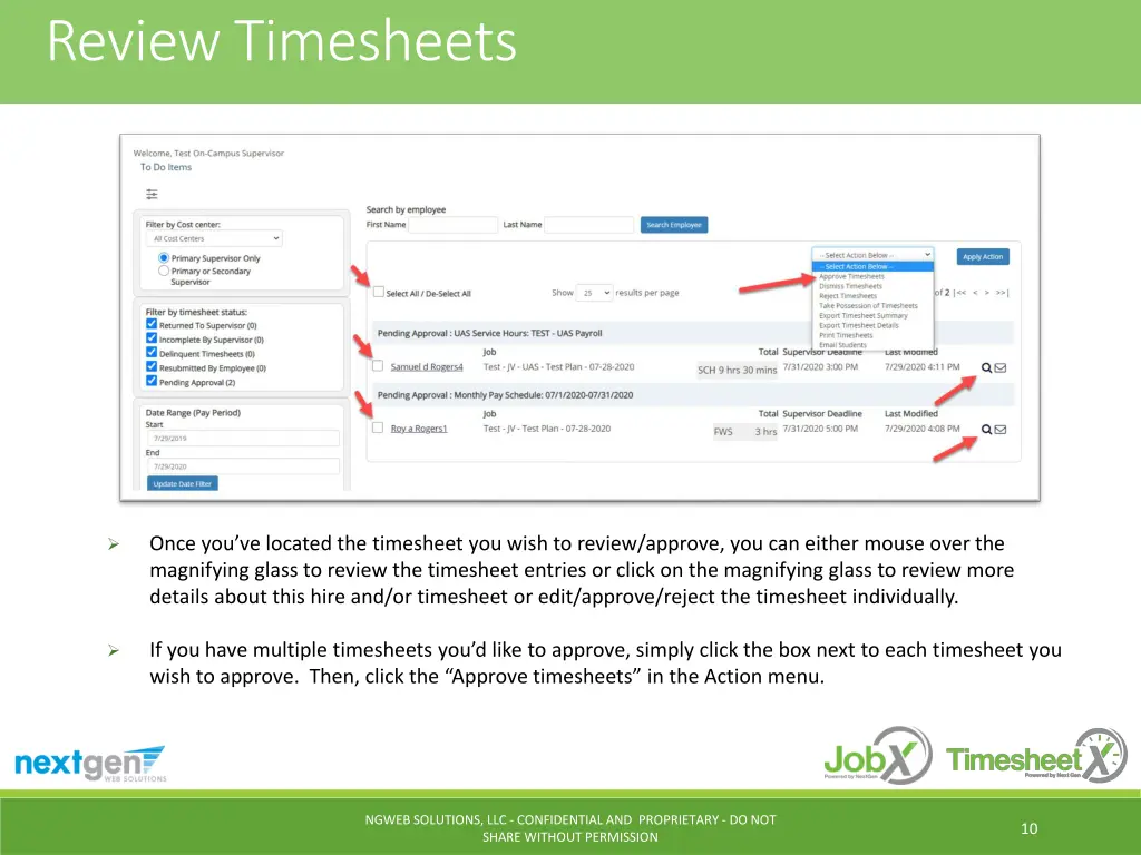 review timesheets 2