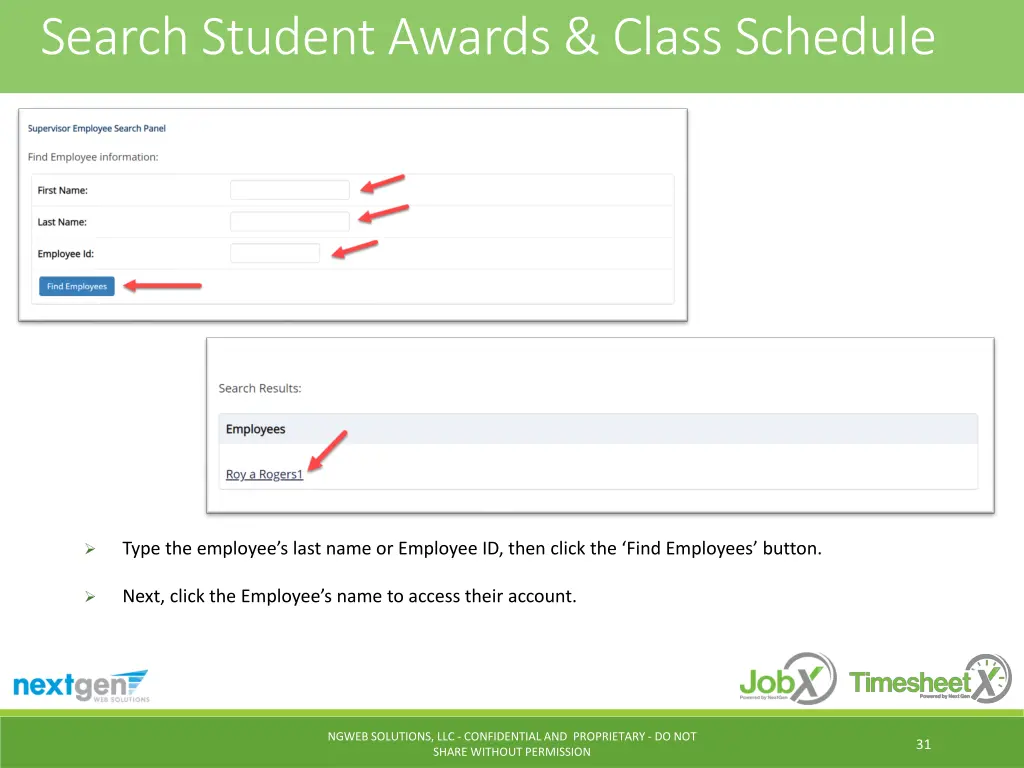 search student awards class schedule 1