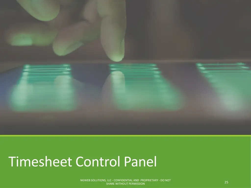 timesheet control panel