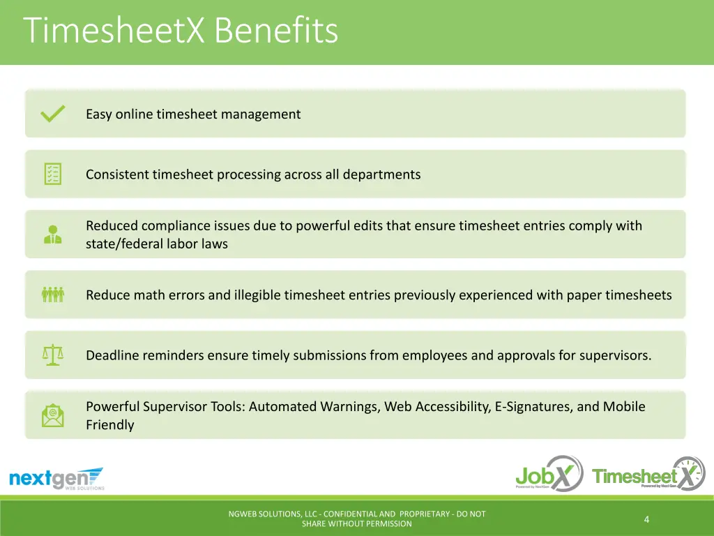 timesheetx benefits