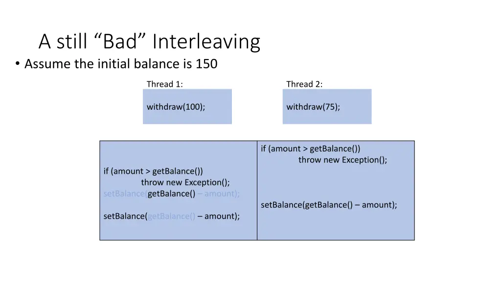 a still bad interleaving assume the initial