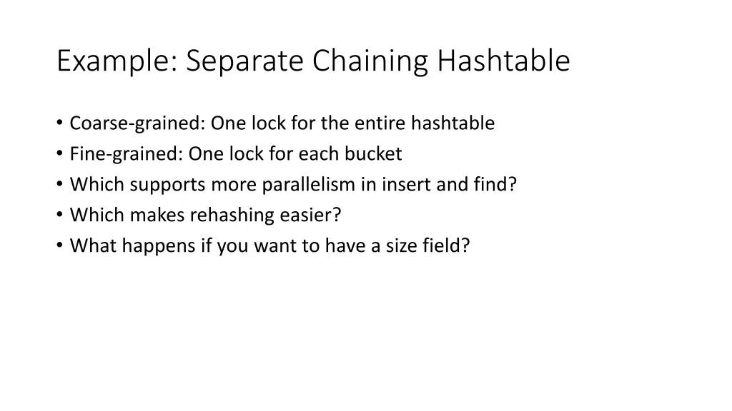 example separate chaining hashtable