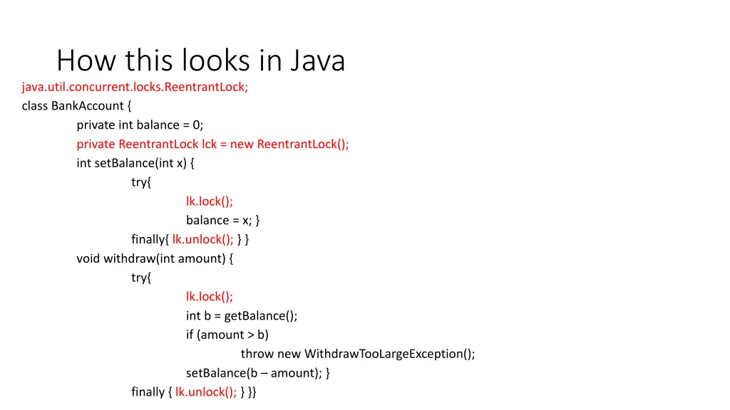 how this looks in java java util concurrent locks