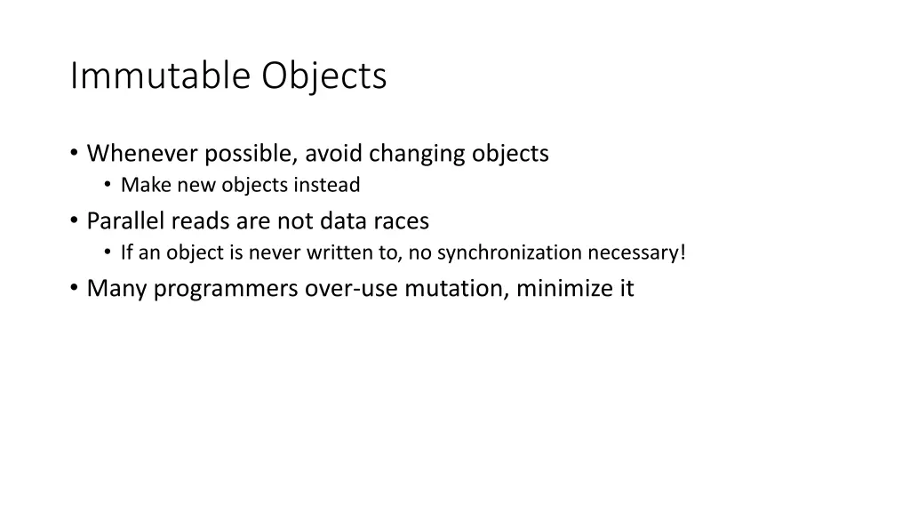 immutable objects