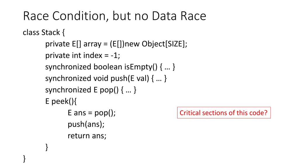 race condition but no data race