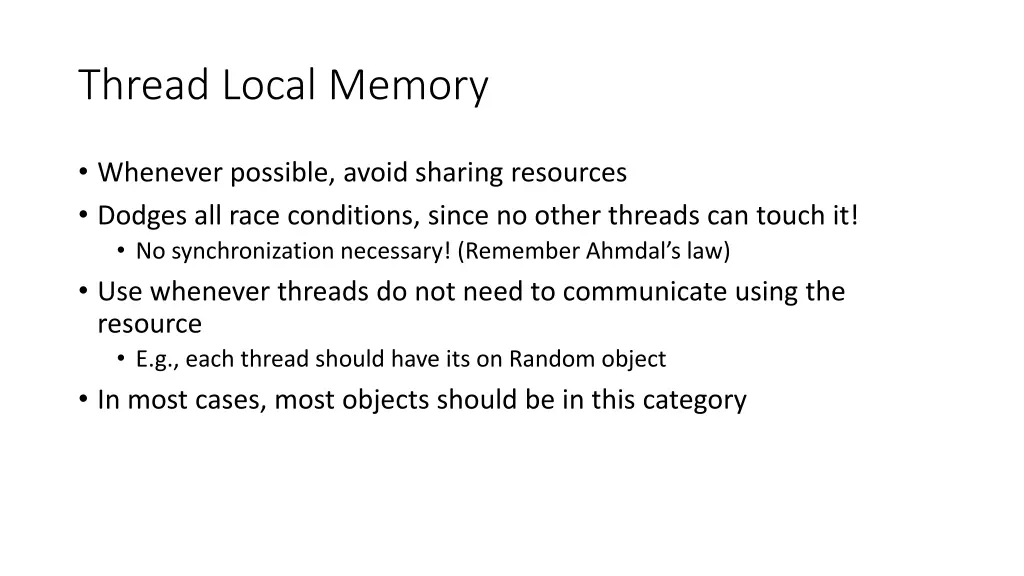 thread local memory