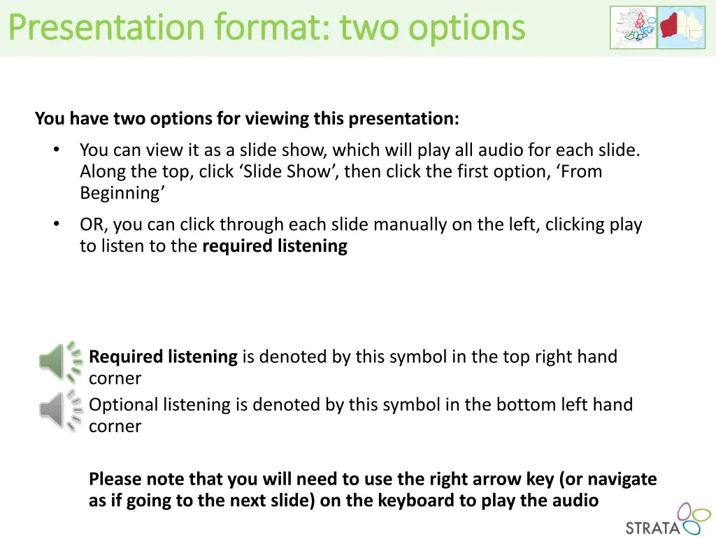 presentation format two options presentation