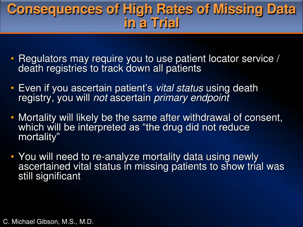 consequences of high rates of missing data