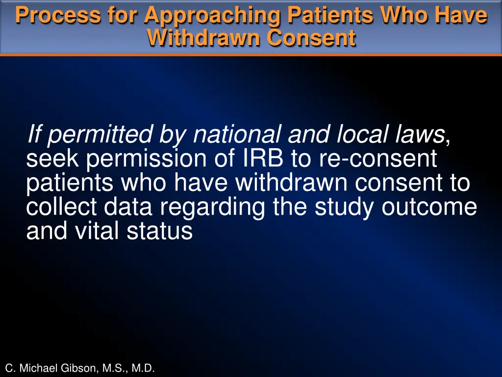 process for approaching patients who have