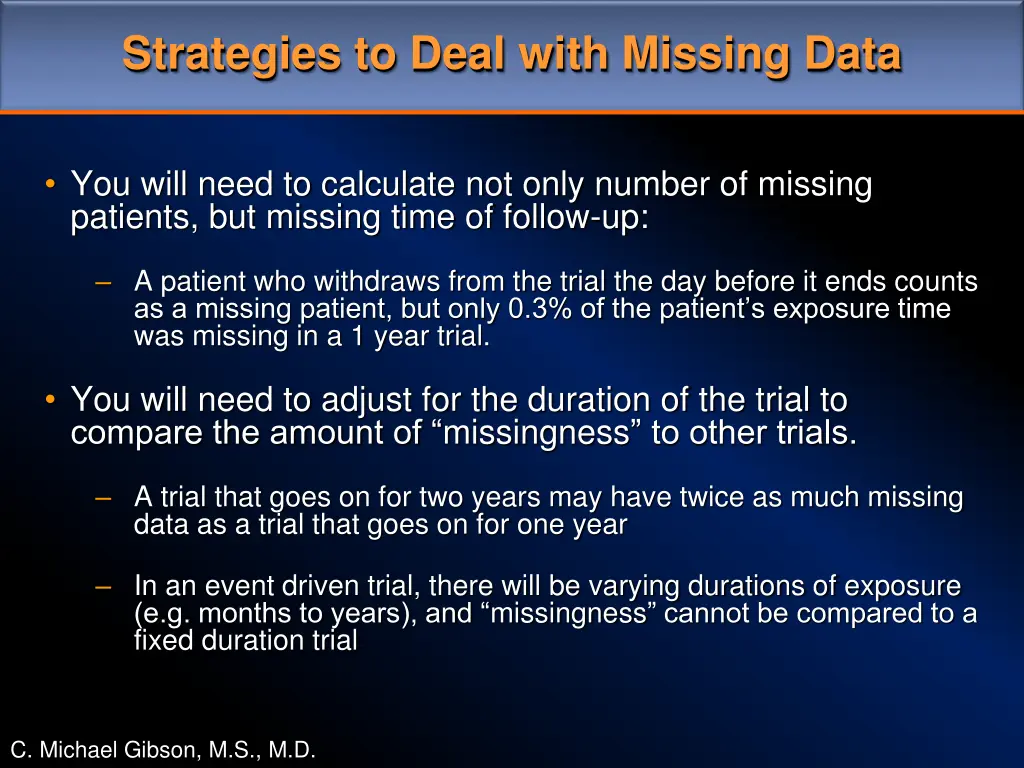 strategies to deal with missing data