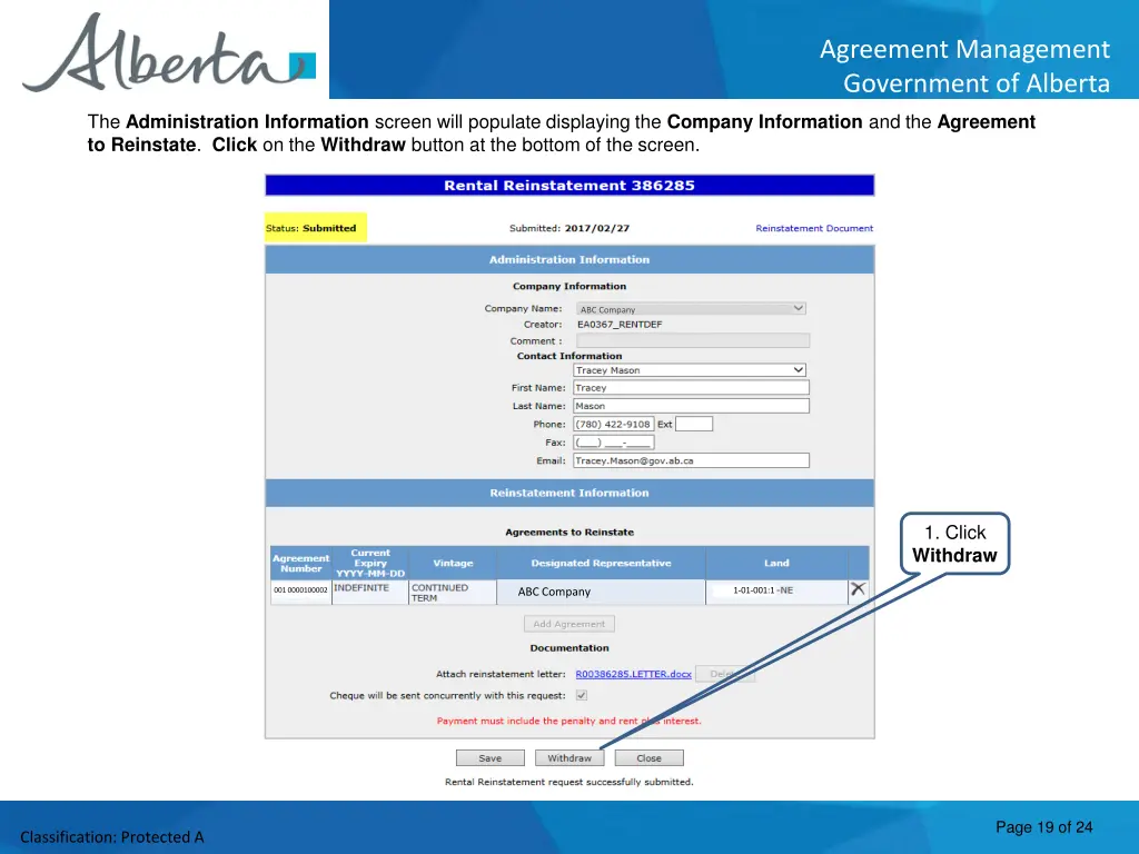 agreement management government of alberta 18