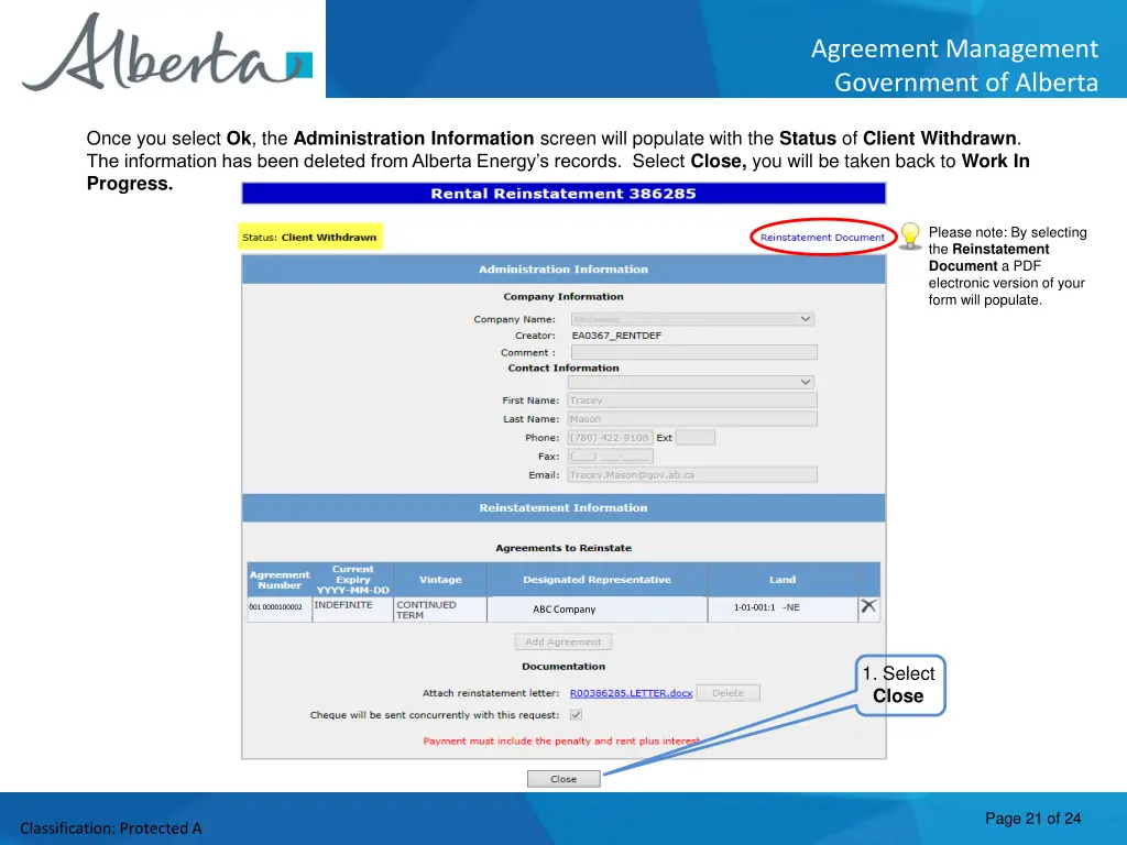 agreement management government of alberta 20