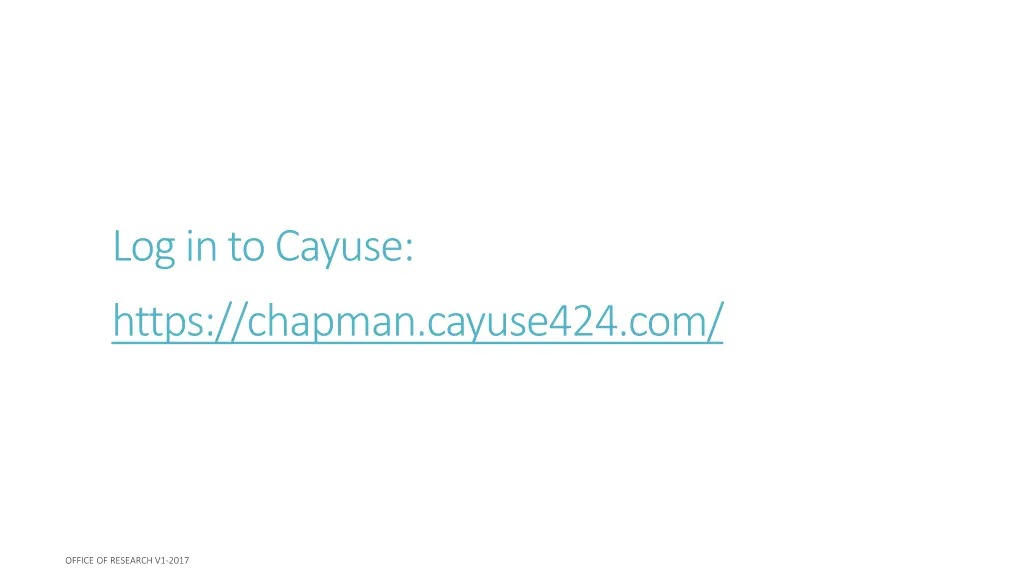 log in to cayuse