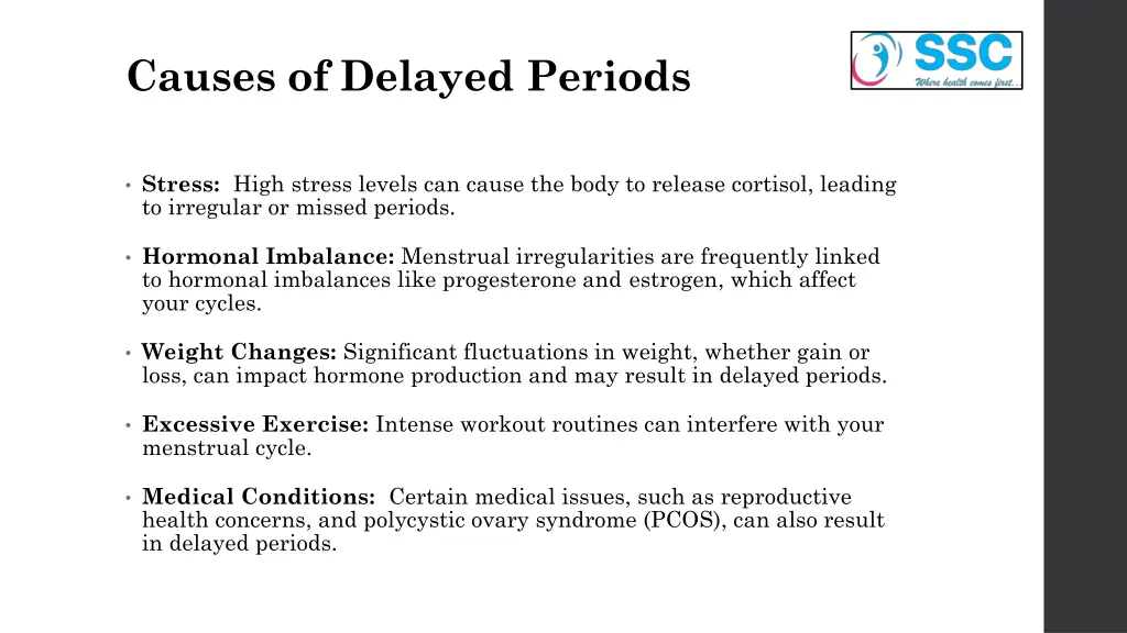 causes of delayed periods